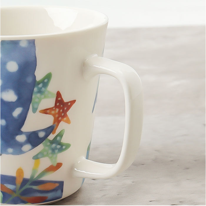 BACKYARD FAMILY「セラミック藍 マグカップ 通販 日本製 マグ カップ ふぁんFUN 湯呑み コップ 美濃焼 食器」|食器・キッチングッズ|