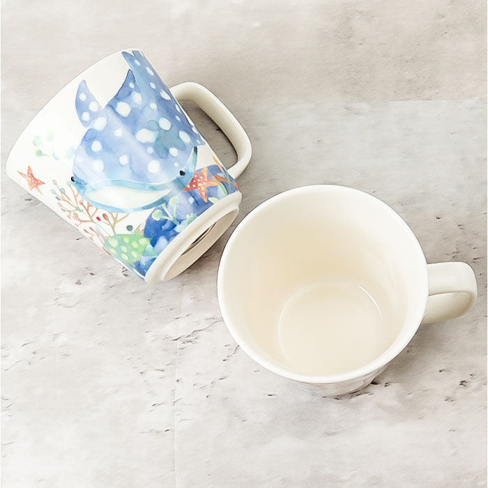 BACKYARD FAMILY「セラミック藍 マグカップ 通販 日本製 マグ カップ ふぁんFUN 湯呑み コップ 美濃焼 食器」|食器・キッチングッズ|