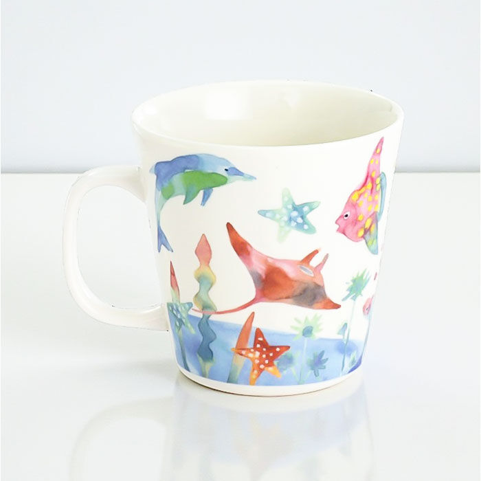 BACKYARD FAMILY「セラミック藍 マグカップ 通販 日本製 マグ カップ ふぁんFUN 湯呑み コップ 美濃焼 食器」|食器・キッチングッズ|