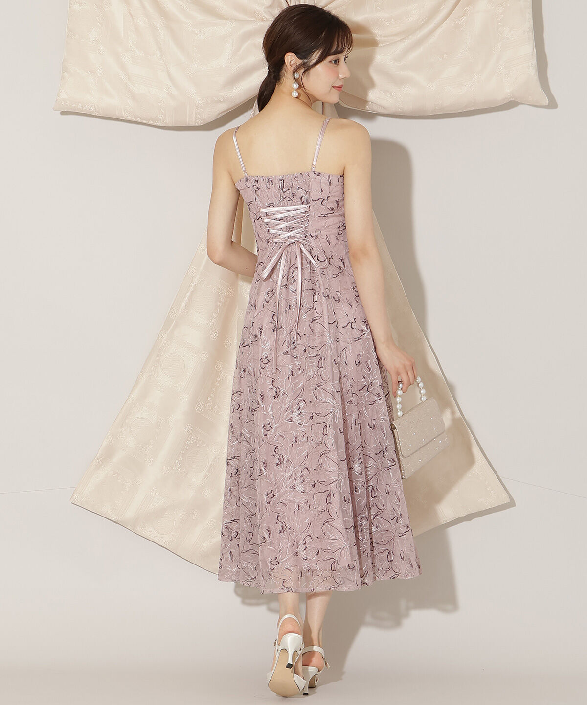 WILLSELECTION「チュールエンブロイダリーワンピース」|ドレス|