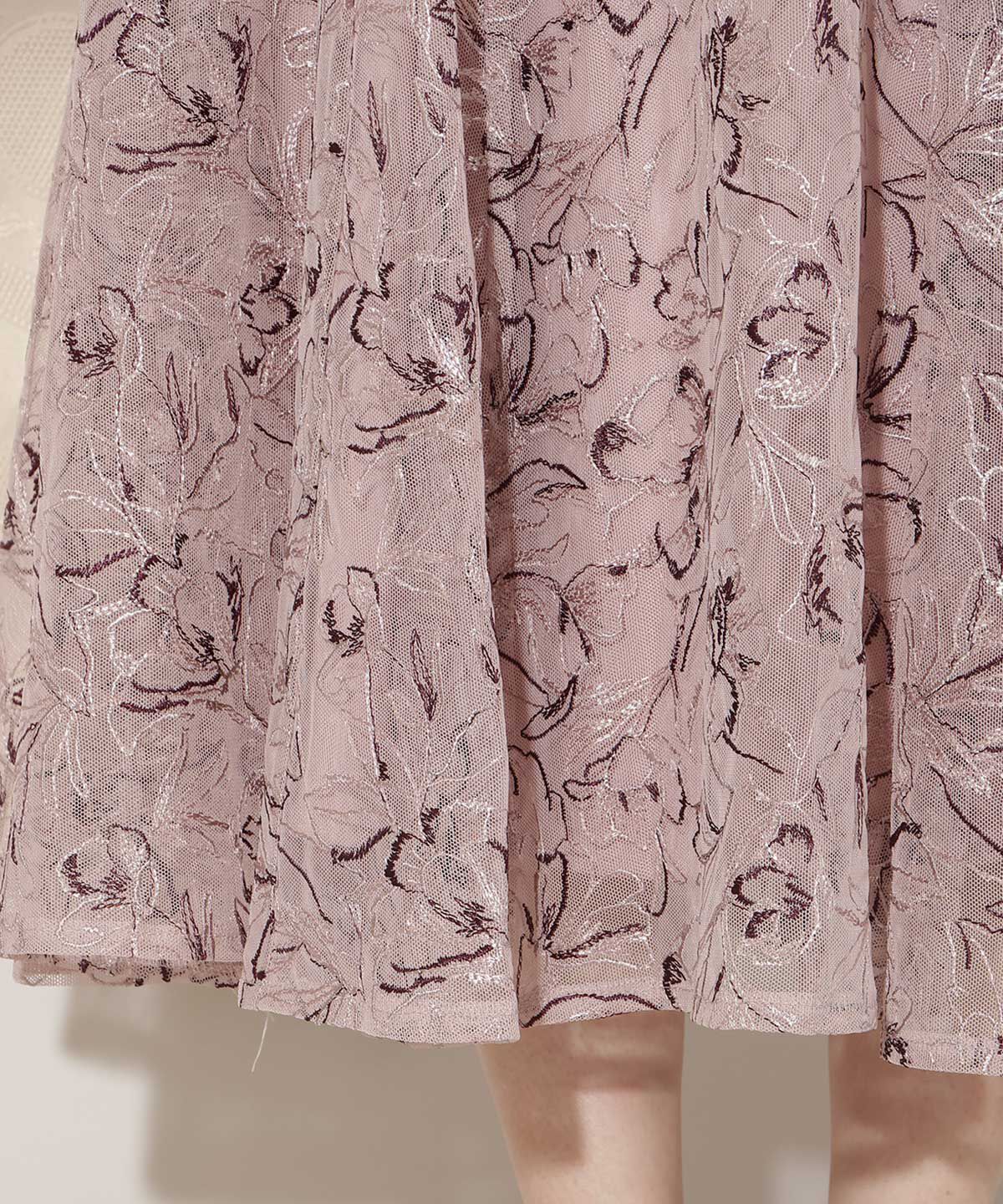 WILLSELECTION「チュールエンブロイダリーワンピース」|ドレス|