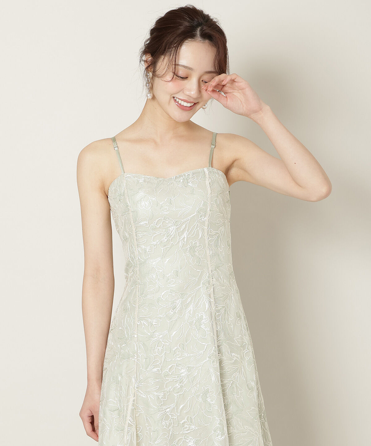 WILLSELECTION「チュールエンブロイダリーワンピース」|ドレス|