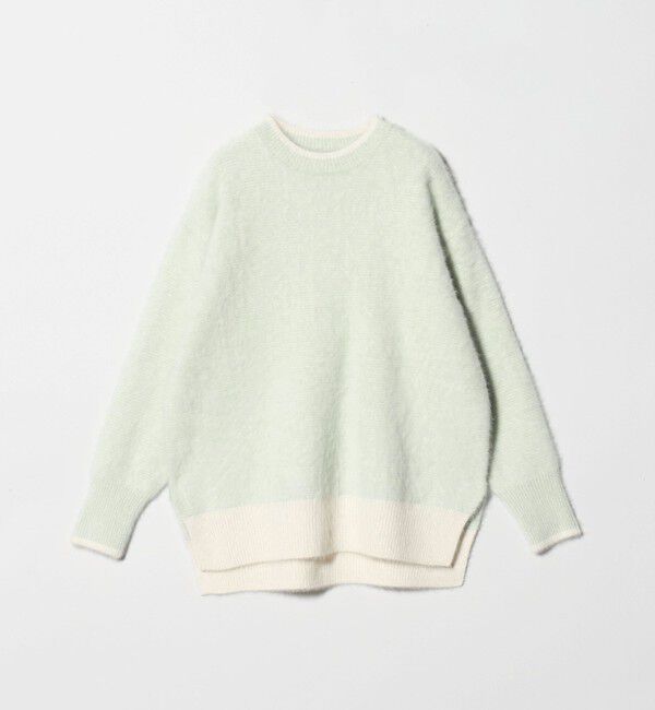 UNITED ARROWS「フォックスカシミヤ バイカラー クルーネックニット」|ニット・セーター|