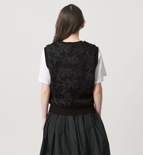 UNITED ARROWS「エンブロイダリーフラワー メッシュ ベスト」|ベスト・ジレ|
