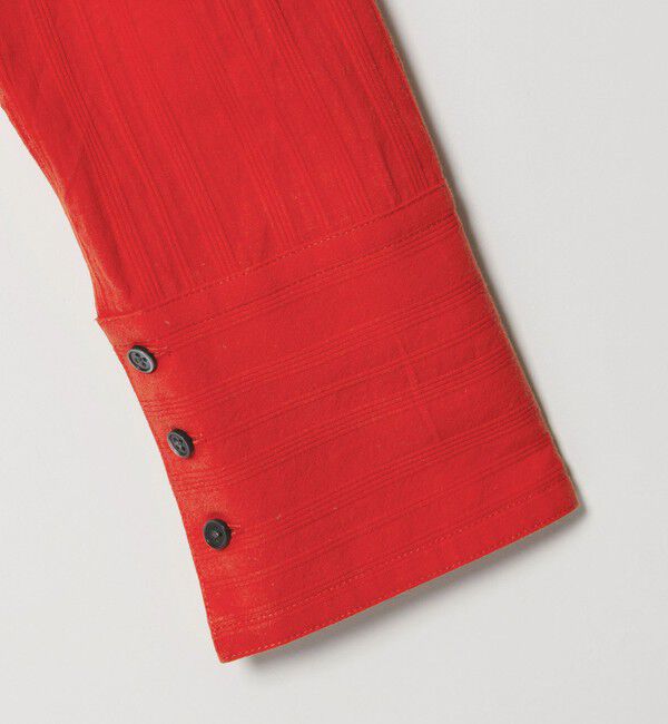 EMMEL REFINES「＜EMMEL REFINES＞EM C/ドビー ストライプ リボン シャツ」|シャツ・ブラウス|