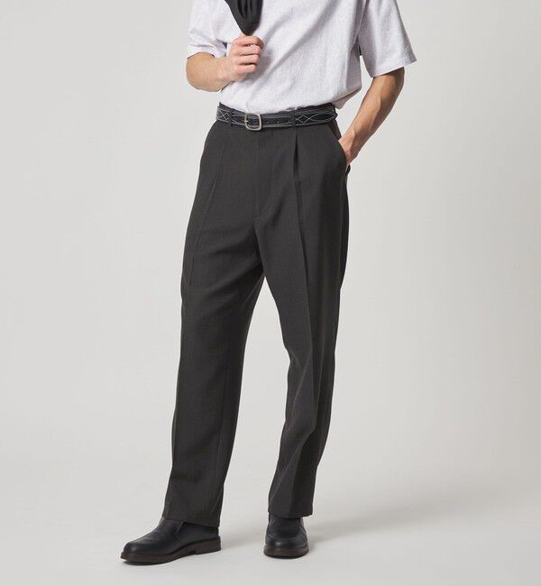 STEVEN ALAN「＜Steven Alan＞ P/LN アウト ワンプリーツ スラックス」|スラックス|