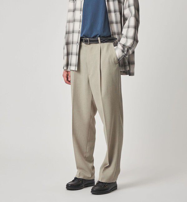STEVEN ALAN「＜Steven Alan＞ P/LN アウト ワンプリーツ スラックス」|スラックス|