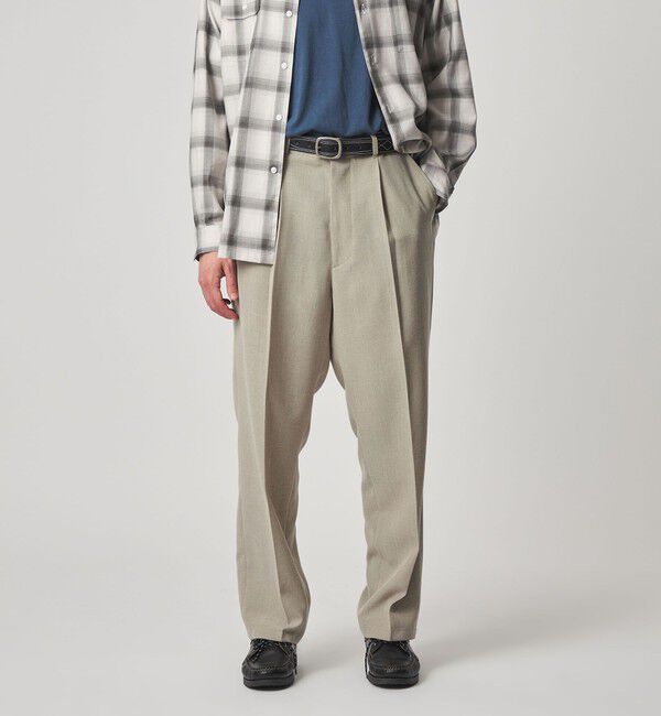 STEVEN ALAN「＜Steven Alan＞ P/LN アウト ワンプリーツ スラックス」|スラックス|