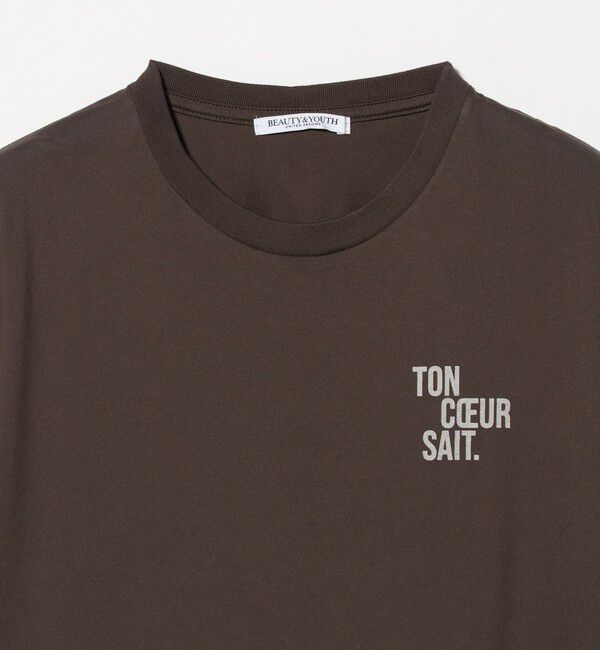 BEAUTY&YOUTH UNITED ARROWS「コットン ロゴプリント フレンチスリーブ Tシャツ」|Tシャツ・カットソー|
