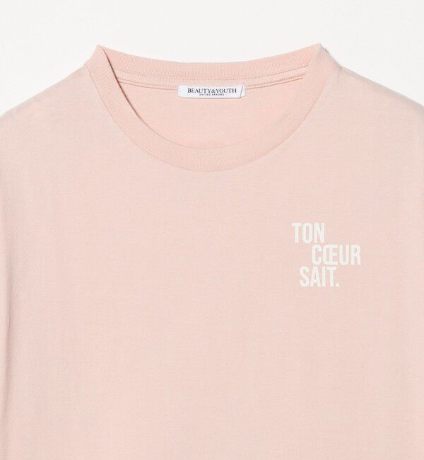 BEAUTY&YOUTH UNITED ARROWS「コットン ロゴプリント フレンチスリーブ Tシャツ」|Tシャツ・カットソー|