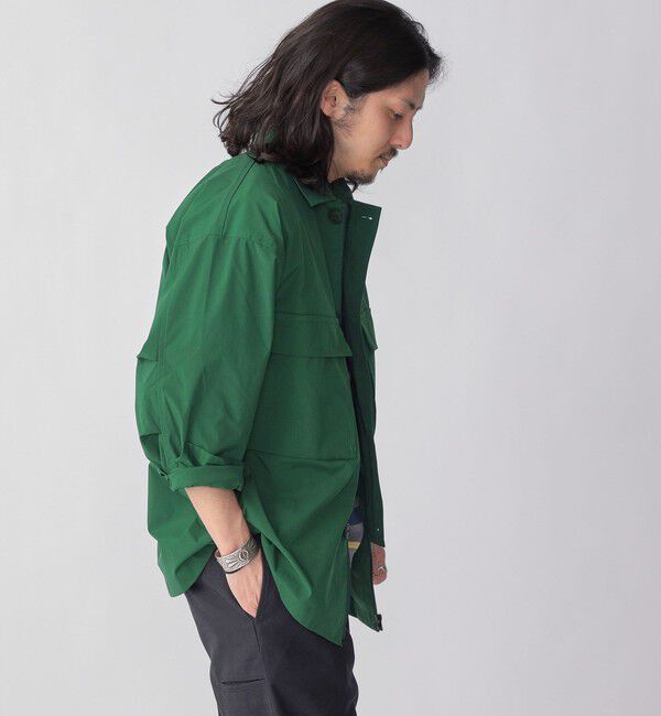 SHIPS「【SHIPS別注】+phenix:〈撥水〉ミリタリー/フィッシャーマンシャツ (セットアップ対応)」|ブルゾン・スタジャン|