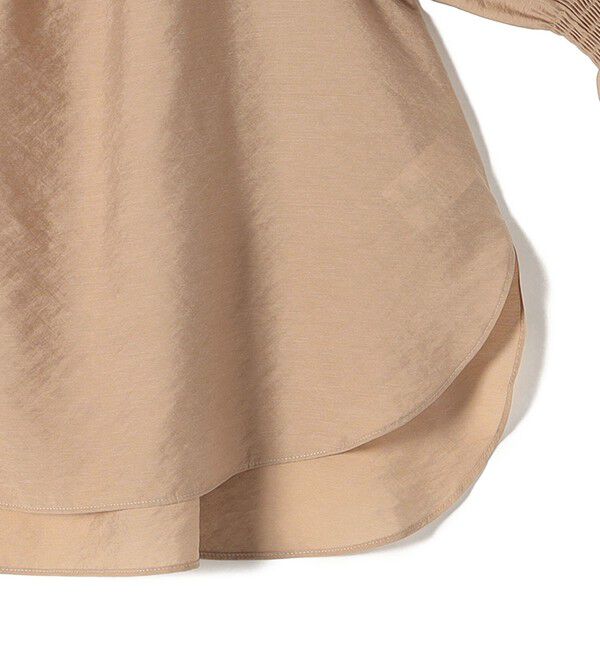 SHIPS for women「〈洗濯機可能〉シアー シャーリング ネック ショート スリーブ ブラウス」|シャツ・ブラウス|