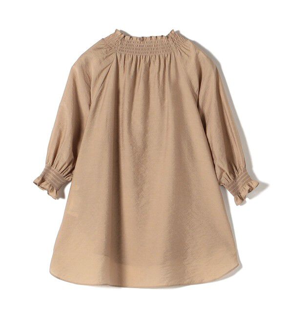 SHIPS for women「〈洗濯機可能〉シアー シャーリング ネック ショート スリーブ ブラウス」|シャツ・ブラウス|