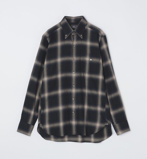 SHIPS「SHIPS: オンブレ チェック ボタンダウン ネルシャツ」|シャツ・ブラウス|ネイビー