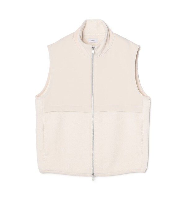 SHIPS any「SHIPS any: 〈洗濯機可能〉 コンビ ボア フリース スタンド ジップ ベスト◇」|ベスト・ジレ|