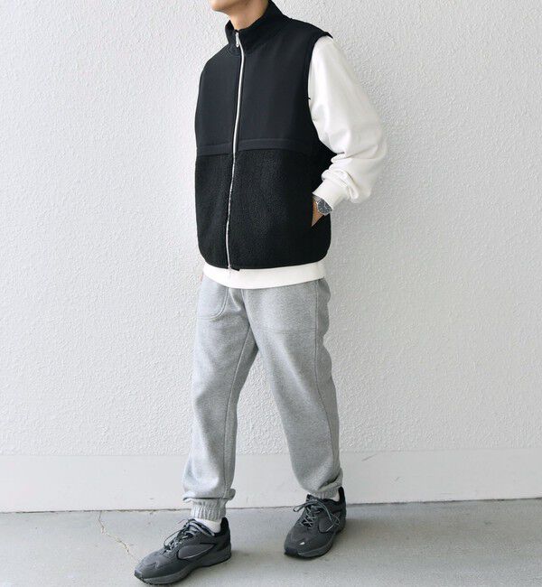 SHIPS any「SHIPS any: 〈洗濯機可能〉 コンビ ボア フリース スタンド ジップ ベスト◇」|ベスト・ジレ|