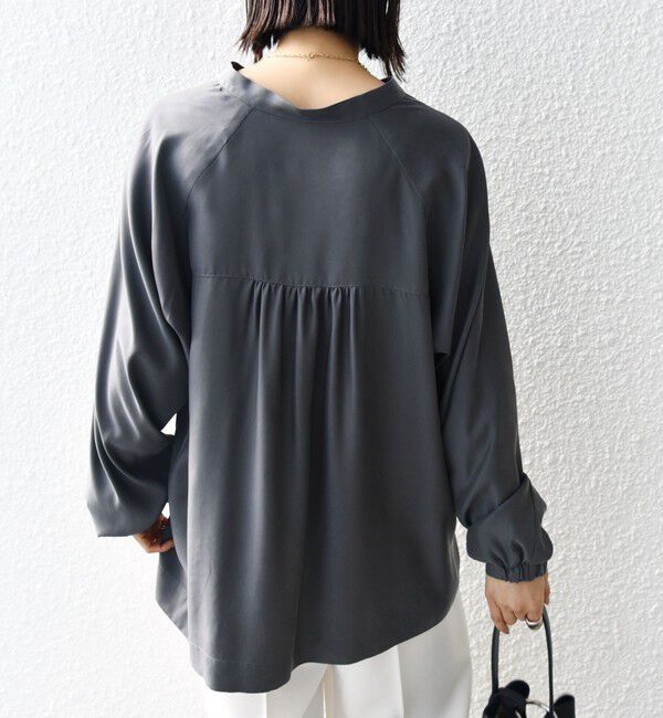 SHIPS for women「〈手洗い可能〉メタル ボタン シャンブレー ブラウス」|シャツ・ブラウス|