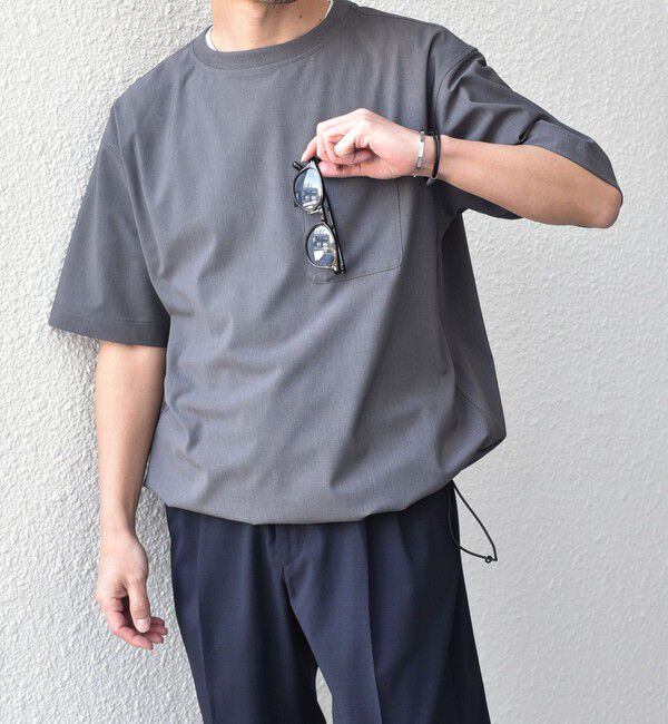 SHIPS any「SHIPS any:〈吸水速乾〉Rapidry スピンドル リラックス Tシャツ(セットアップ対応)◇」|Tシャツ・カットソー|グレー