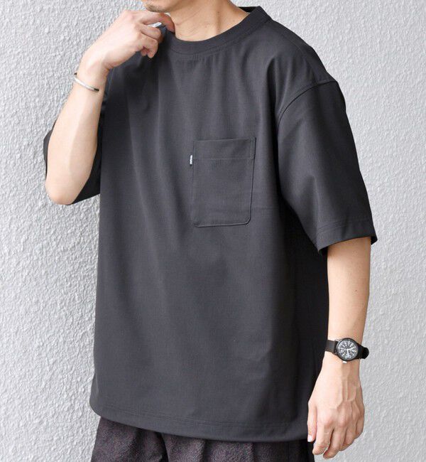 SHIPS any「SHIPS any:〈吸水速乾〉Rapidry スピンドル リラックス Tシャツ(セットアップ対応)◇」|Tシャツ・カットソー|ダークグレー