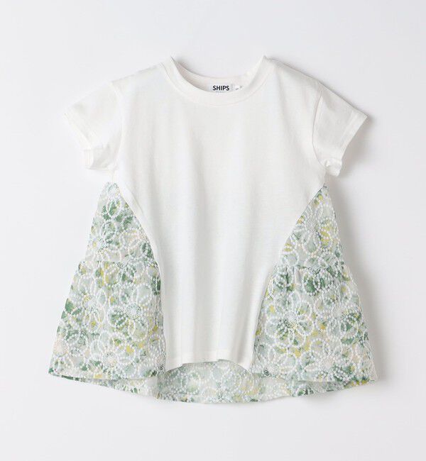 SHIPS Colors 「SHIPS Colors:フラワー ステッチ Tシャツ(80～130cm)」|Tシャツ・カットソー|