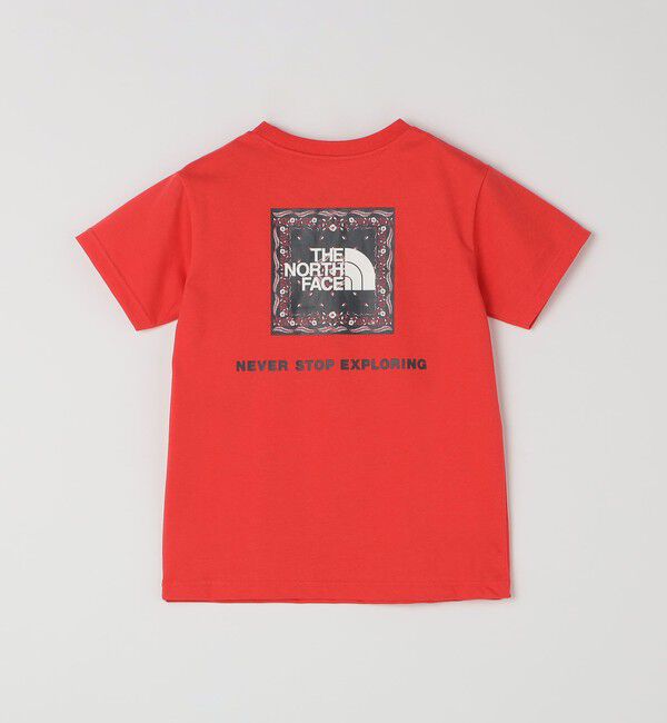 SHIPS any「THE NORTH FACE: スクエア バンダナ バックプリント ロゴ Tシャツ <KIDS>」|Tシャツ・カットソー|レッド