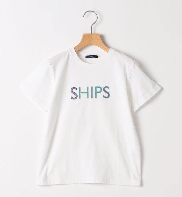 SHIPS KIDS「SHIPS KIDS:100～130cm / SHIPS ロゴ 半袖Tシャツ」|Tシャツ・カットソー|
