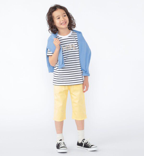 SHIPS KIDS「SHIPS KIDS:100～130cm / SHIPS ロゴ 半袖Tシャツ」|Tシャツ・カットソー|