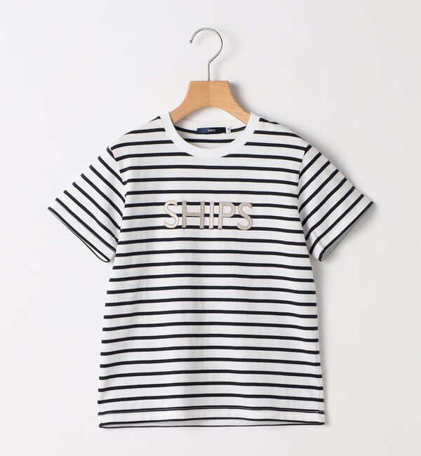 SHIPS KIDS「SHIPS KIDS:100～130cm / SHIPS ロゴ 半袖Tシャツ」|Tシャツ・カットソー|
