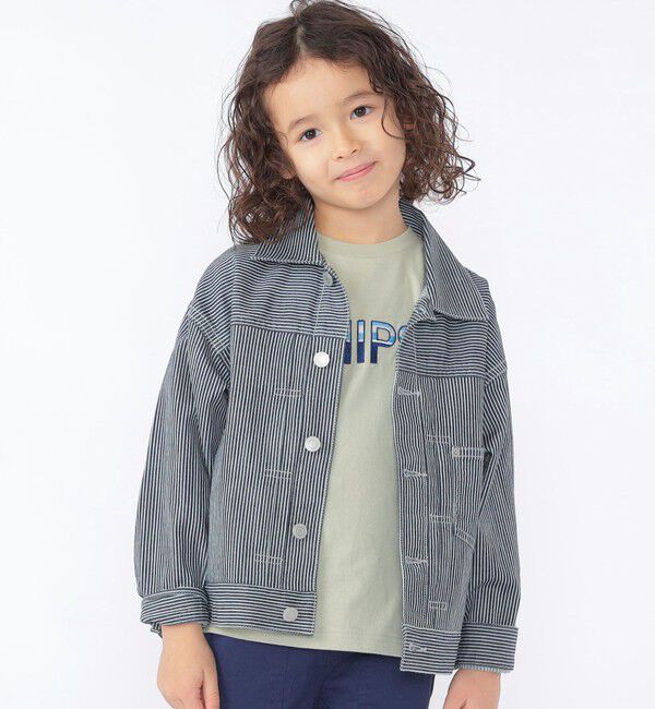 SHIPS KIDS「SHIPS KIDS:100～130cm / SHIPS ロゴ 半袖Tシャツ」|Tシャツ・カットソー|