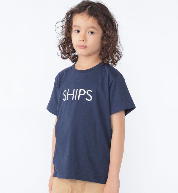 SHIPS KIDS「SHIPS KIDS:100～130cm / SHIPS ロゴ 半袖Tシャツ」|Tシャツ・カットソー|