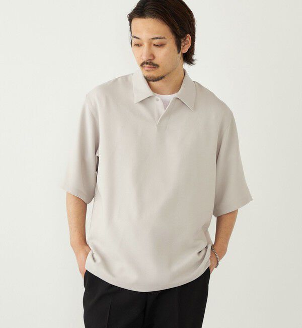 SHIPS Colors 「SHIPS Colors:〈吸水速乾・接触冷感〉マルチファンクション ジョーゼット ポロシャツ◇」|ポロシャツ|ライトグレー