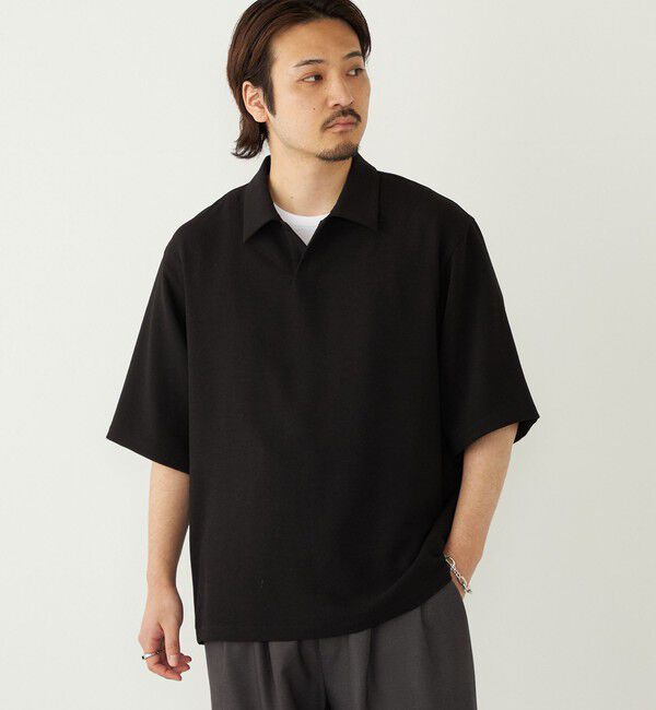 SHIPS Colors 「SHIPS Colors:〈吸水速乾・接触冷感〉マルチファンクション ジョーゼット ポロシャツ◇」|ポロシャツ|ブラック