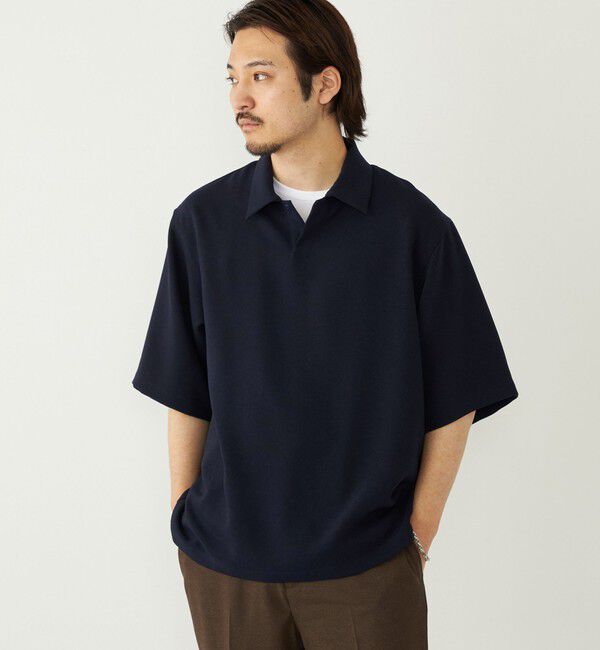 SHIPS Colors 「SHIPS Colors:〈吸水速乾・接触冷感〉マルチファンクション ジョーゼット ポロシャツ◇」|ポロシャツ|ネイビー