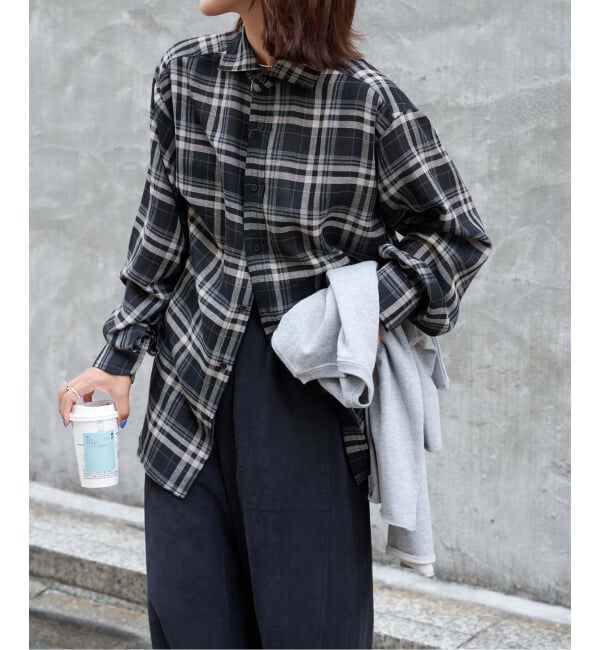 OUTDOOR PRODUCTS Usual Things「チェックスプレッドカラーシャツ」|シャツ・ブラウス|