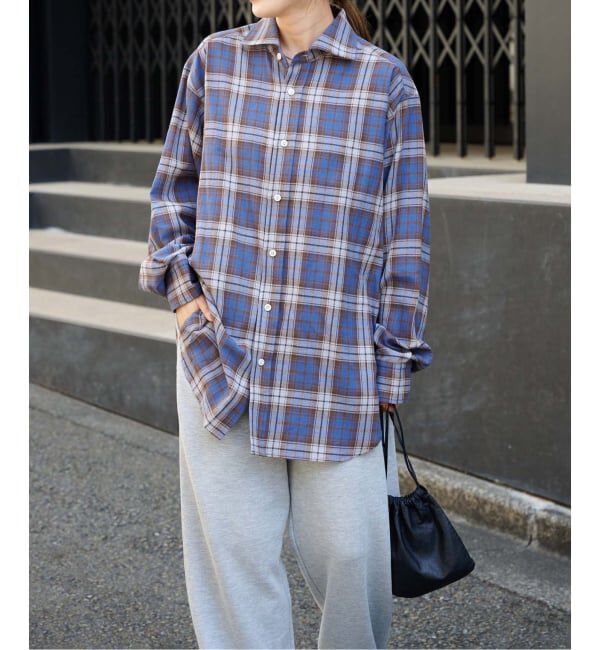 OUTDOOR PRODUCTS Usual Things「チェックスプレッドカラーシャツ」|シャツ・ブラウス|