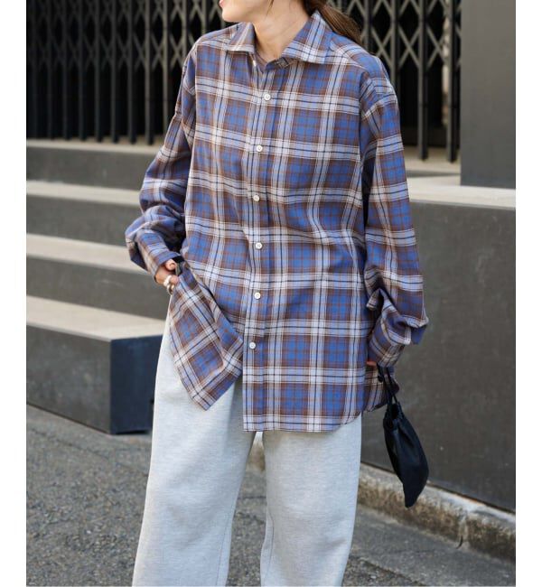 OUTDOOR PRODUCTS Usual Things「チェックスプレッドカラーシャツ」|シャツ・ブラウス|