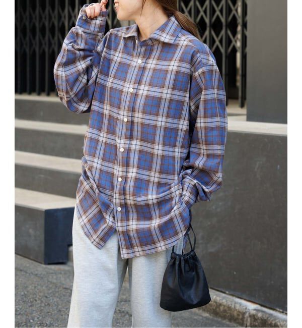 OUTDOOR PRODUCTS Usual Things「チェックスプレッドカラーシャツ」|シャツ・ブラウス|