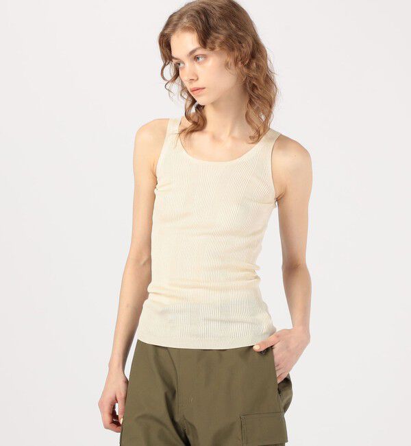 TOMORROWLAND BUYING WEAR「UNION LAUNCH WASHABLE SILK RIB TANK TOP タンクトップ」|タンクトップ|