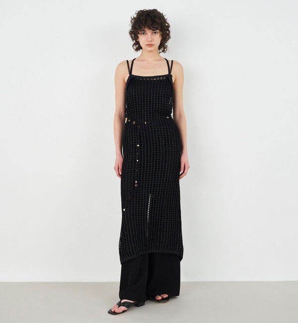 DES PRES「メッシュホイルプリント キャミソールワンピース」|ワンピース|