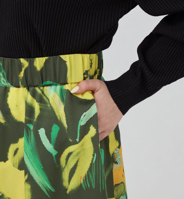 Ballsey「フルリールプリント ロングフレアスカート」|フレア|