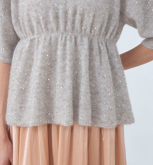 Ballsey「ラメスパンコールモヘヤ ペプラムプルオーバー」|ニット・セーター|