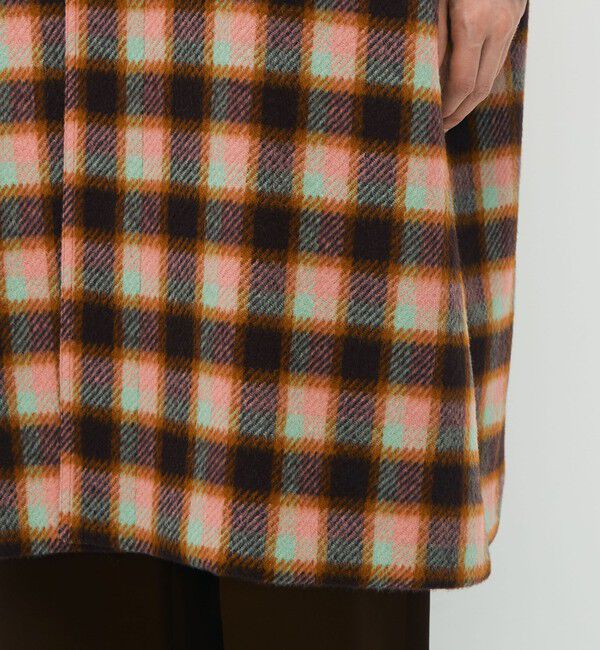 CABaN「CABaN モヘヤシャギーチェック スタンドカラーコート」|その他|
