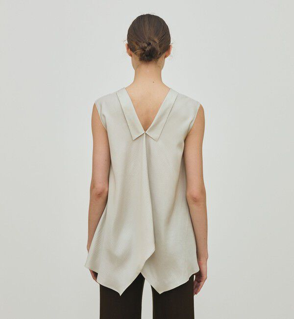 DES PRES「シルクストライプ スカーフラインブラウス」|シャツ・ブラウス|