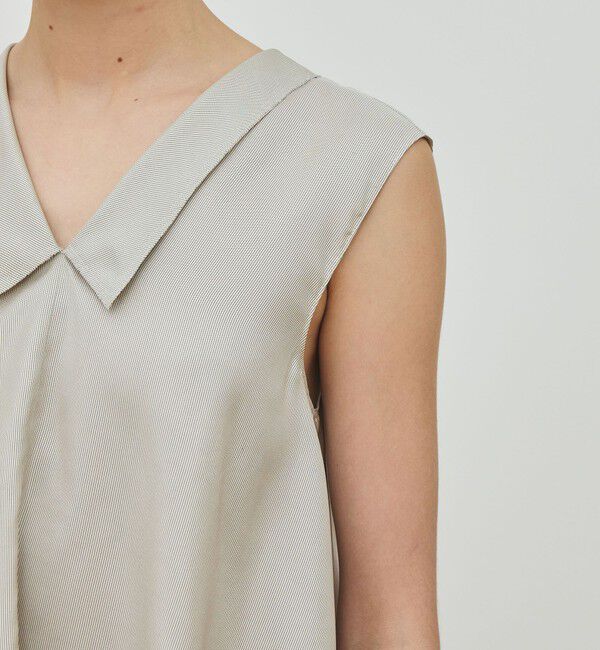 DES PRES「シルクストライプ スカーフラインブラウス」|シャツ・ブラウス|