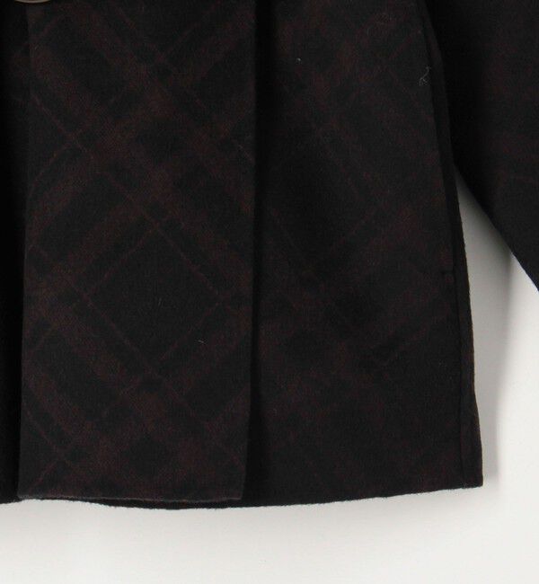 DES PRES「ダブルフェイスチェックジャガード フーディーミディコート」|その他|