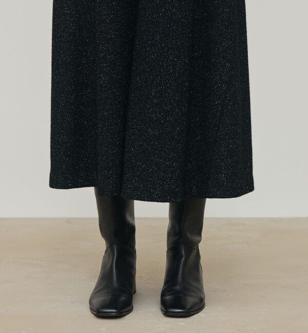 DES PRES「ノイジーインレーステッチ ギャザースカート」|フレア|