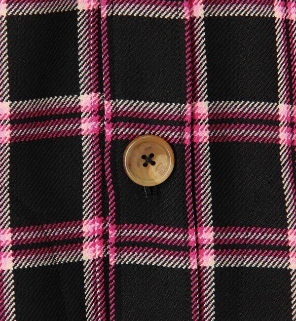 CABaN「ウールチェック 中綿ブルゾン」|ダッフルコート|