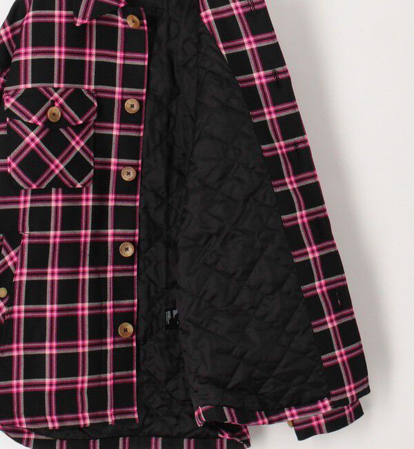 CABaN「ウールチェック 中綿ブルゾン」|ダッフルコート|