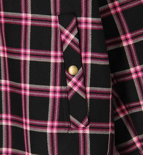 CABaN「ウールチェック 中綿ブルゾン」|ダッフルコート|