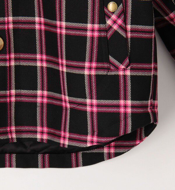 CABaN「ウールチェック 中綿ブルゾン」|ダッフルコート|